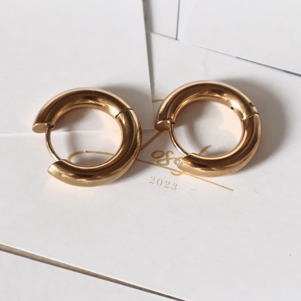 Creolen "Basic" Silber & Gold - JosefinJewelry